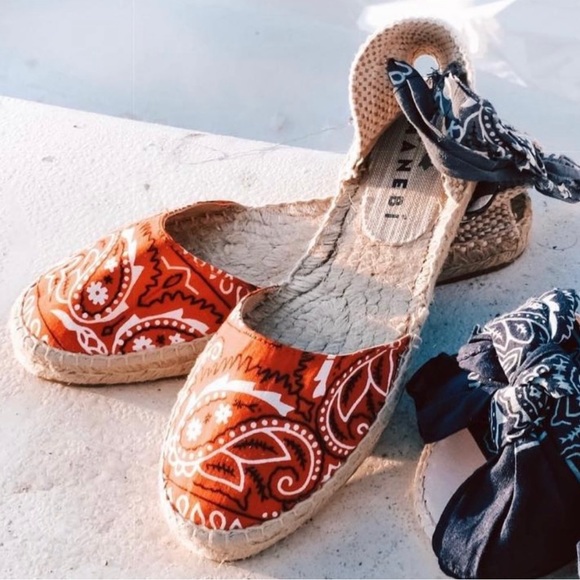 NEW Manebi Espadrille Bandana Flats size 8 - Picture 7 of 9